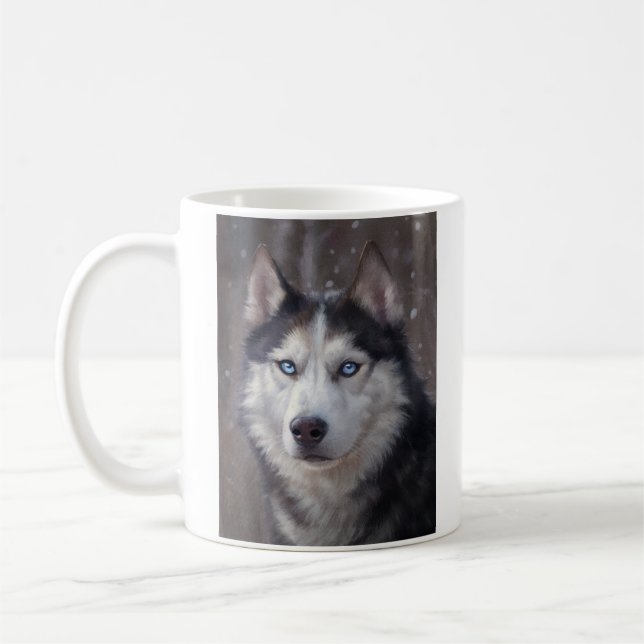 Siberian Husky Kaffeetasse (Links)