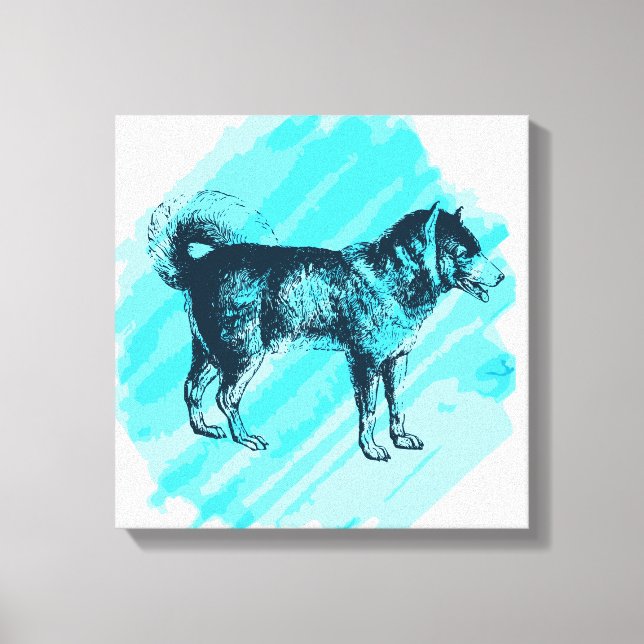 Siberian Husky Leinwanddruck (Vorderseite)