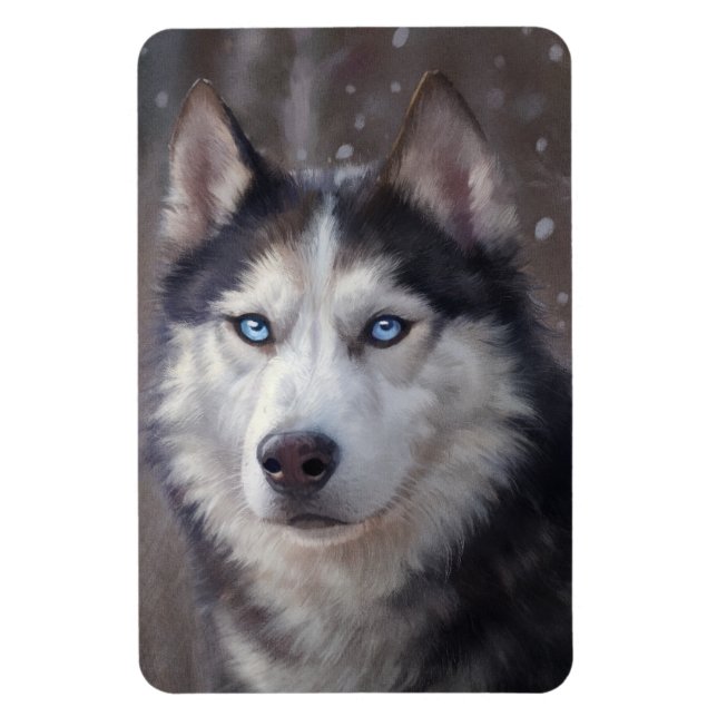 Siberian Husky Magnet (Vertikal)