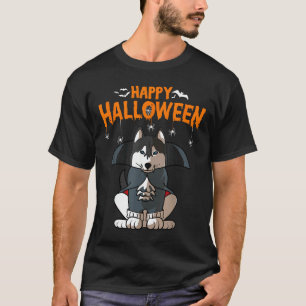 Siberian Husky Mama Funny Hund Halloween Vampire W T-Shirt