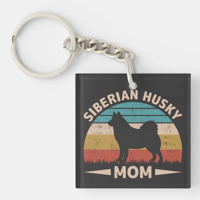 Siberian Husky Mama Special Bond Husky Mama Schlüsselanhänger (Vorderseite)