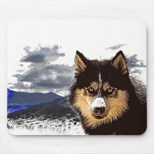 Siberian Husky Mouse Pad Mousepad (Vorne)