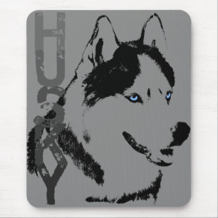 Siberian Husky Mousepad gibt Malamute Wolf Dogs