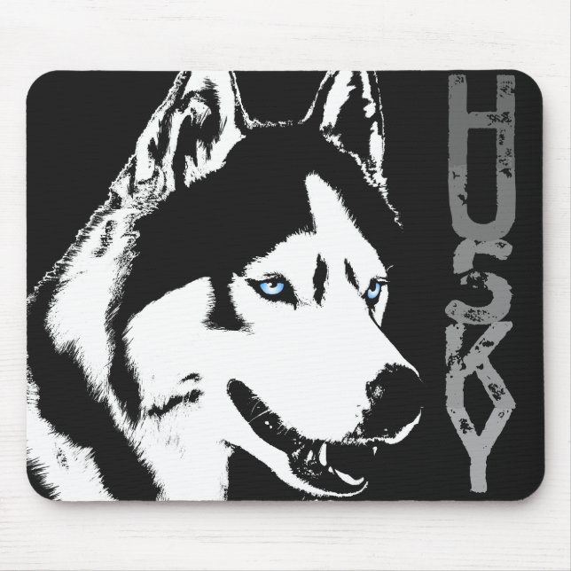 Siberian Husky Mousepad gibt Malamute Wolf Dogs (Vorne)