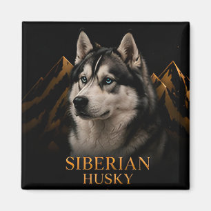 Siberian Husky Northern Spirit Kollektion Magnet