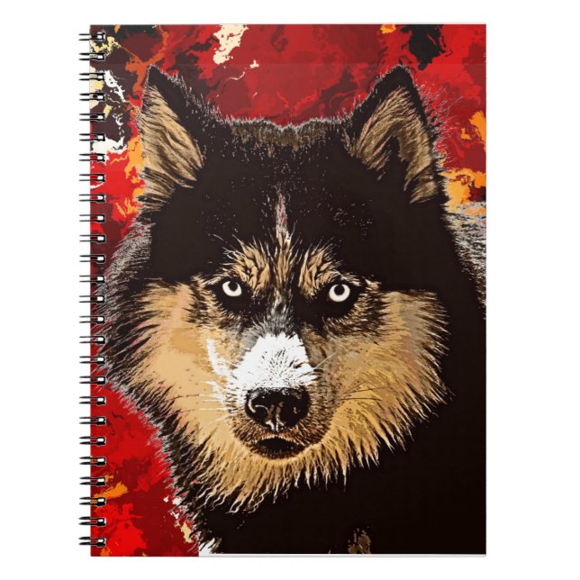 Siberian Husky Notebook Notizblock (Vorderseite)