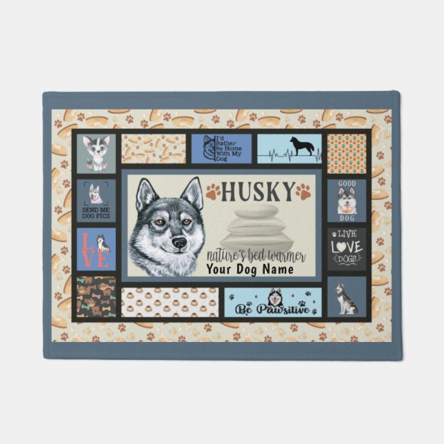 Siberian Husky Owner Lover Funny Keepake Quilt Fußmatte (Vorderseite)