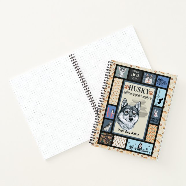 Siberian Husky Owner Lover Funny Keepake Quilt Notizbuch (Innenseite)