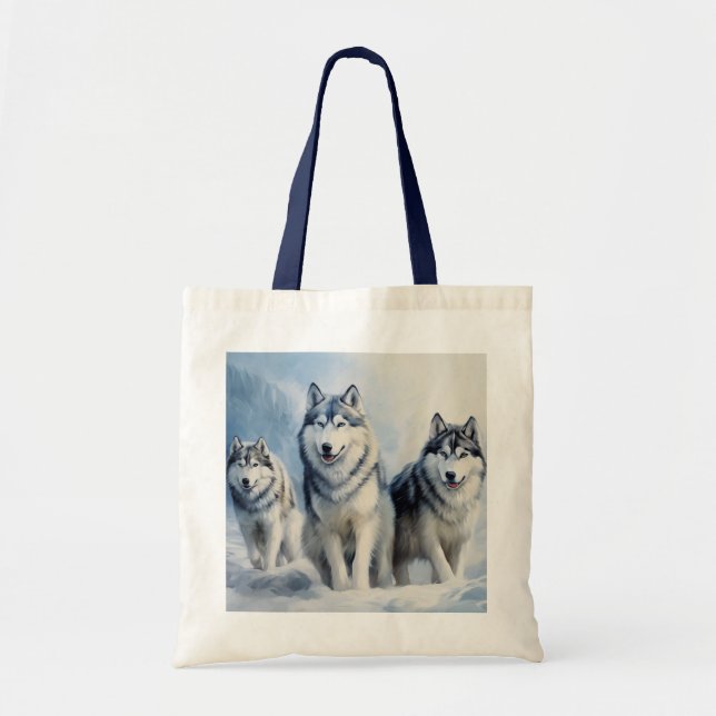 Siberian Husky Pack Tragetasche (Vorne)