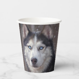 Siberian Husky Pappbecher