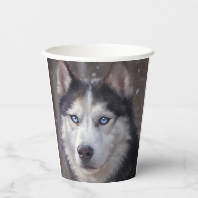 Siberian Husky Pappbecher (Vorderseite)