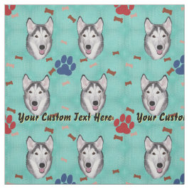 Siberian Husky - Persönlich gestalten Stoff
