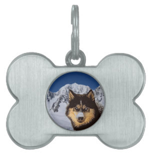 Siberian Husky Pet ID Tag Tiermarke