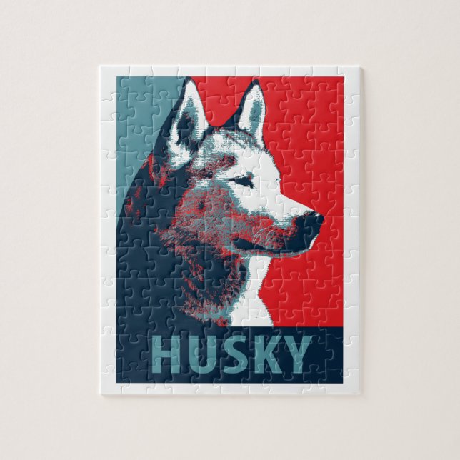 Siberian Husky Political Parody Poster Puzzle (Vertikal)