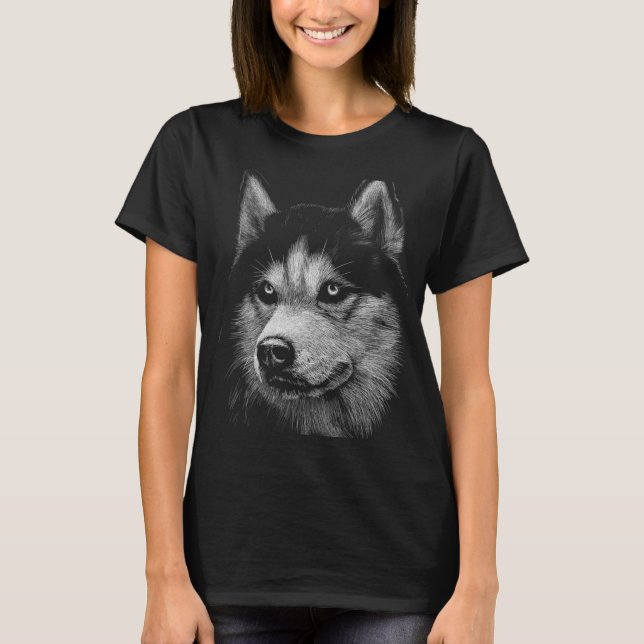 Siberian Husky Portrait 5 T-Shirt (Vorderseite)