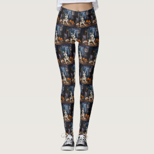 Siberian Husky Pumpkins Halloween Beängstigend Leggings