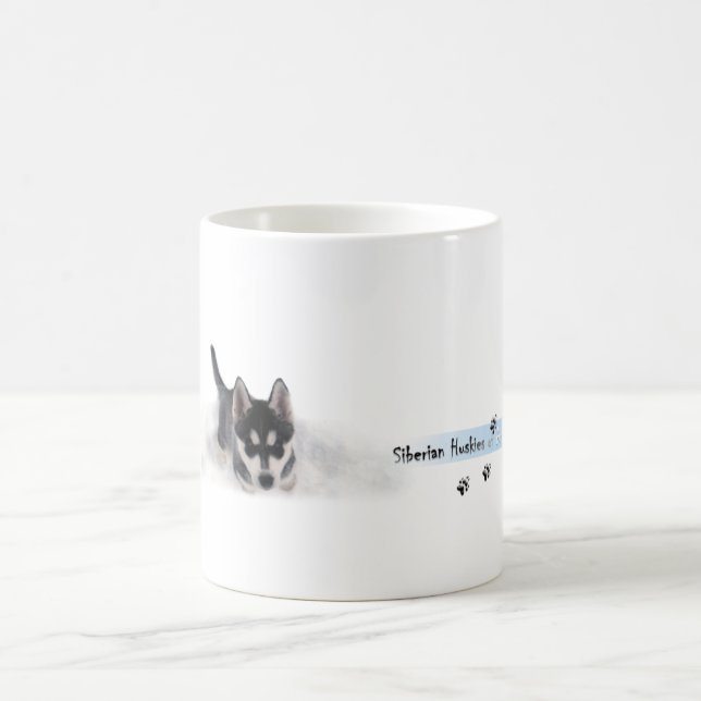 Siberian Husky Puppie Kaffeetasse (Mittel)