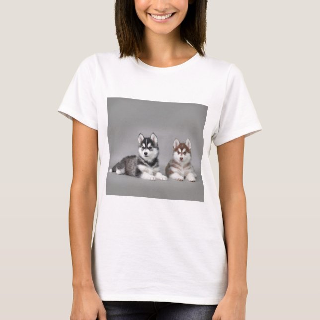 Siberian husky puppies T-Shirt (Vorderseite)