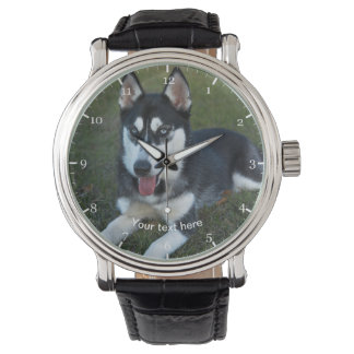 Siberian Husky puppy Armbanduhr