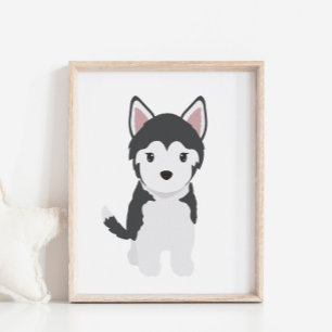 Siberian Husky Puppy Kinderzimmer & Kids Poster