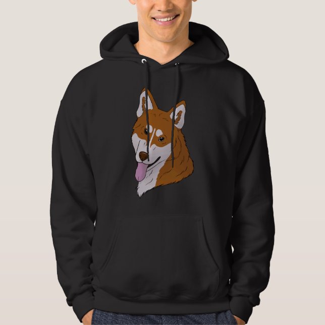 Siberian Husky Red Hoodie (Vorderseite)