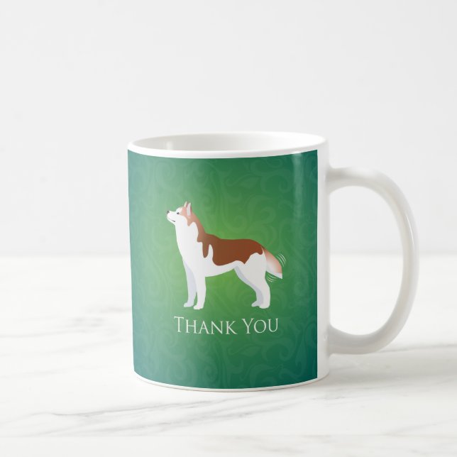Siberian Husky - Rot - Danke Design Tasse (Rechts)