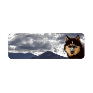 Siberian Husky-Rücksendeadresse