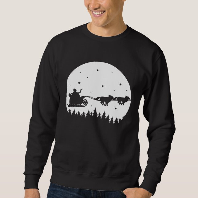 Siberian Husky Santa Claus Christmas Sweatshirt (Vorderseite)