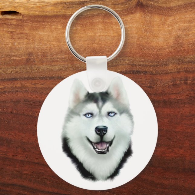 Siberian Husky Schlüsselanhänger (Vorderseite)