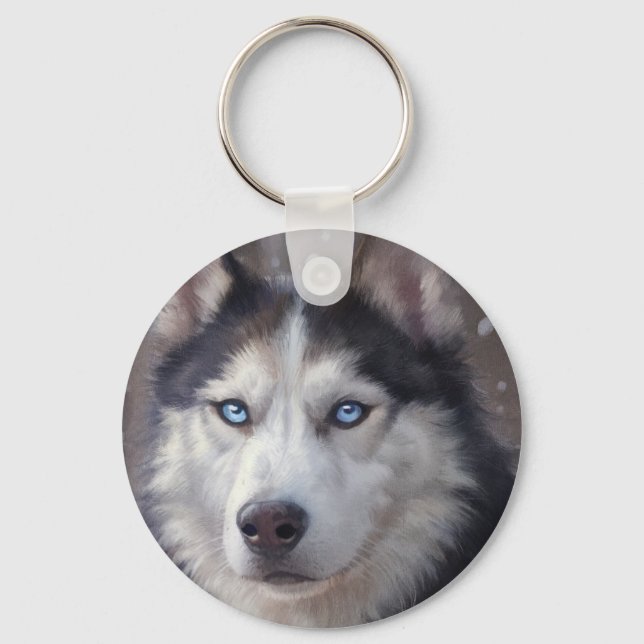 Siberian Husky Schlüsselanhänger (Vorderseite)