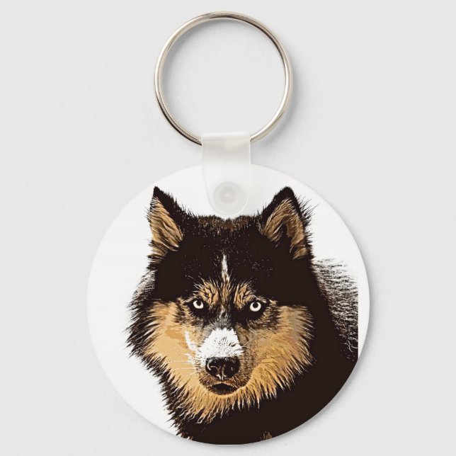 Siberian Husky Schlüsselanhänger (Vorderseite)