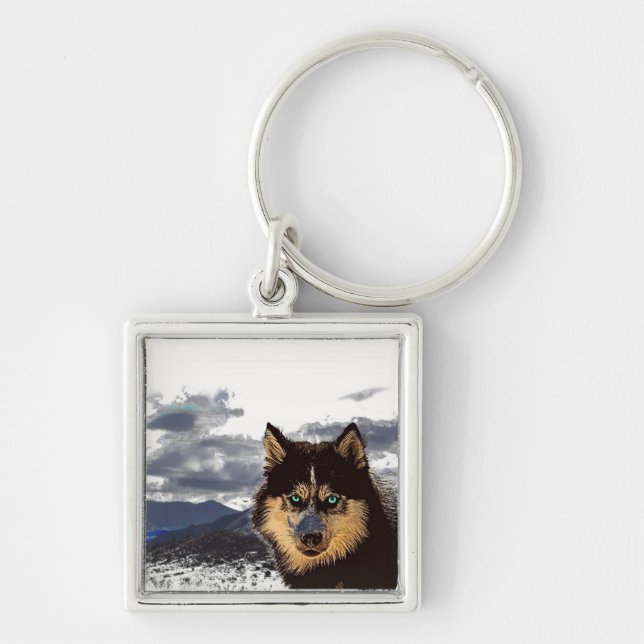 Siberian Husky Schlüsselanhänger (Vorne)