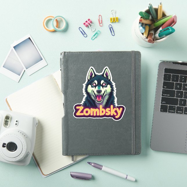 Siberian Husky Sibe Zombie Dog Halloween Essential Aufkleber (iPad Hülle)