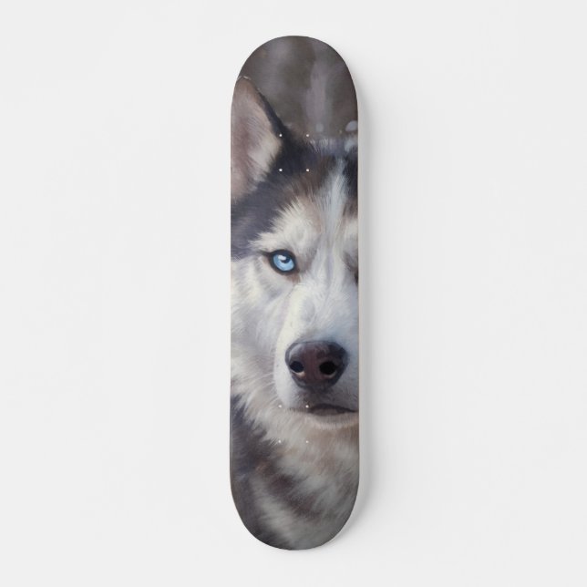 Siberian Husky Skateboard (Vorne)
