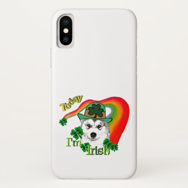 Siberian Husky St Patrick's Case-Mate iPhone Hülle (Rückseite)