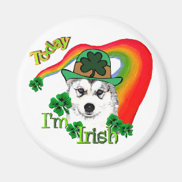 Siberian Husky St Patricks Day Magnet