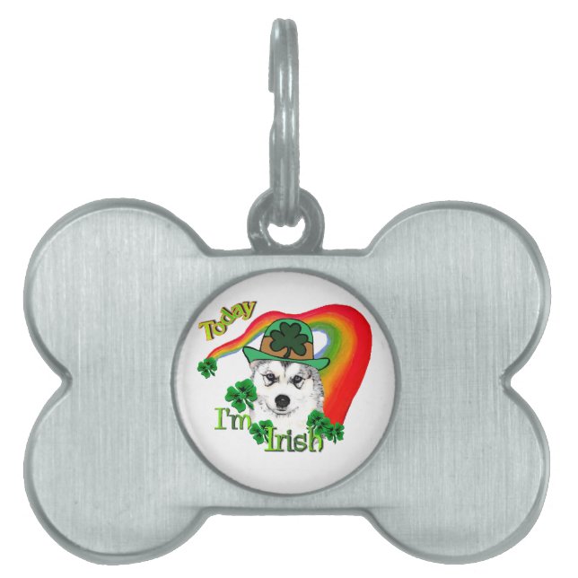 Siberian Husky St Patrick's Tiermarke (Vorderseite)