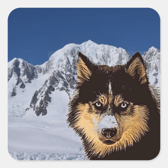 Siberian Husky Sticker (Vorderseite)