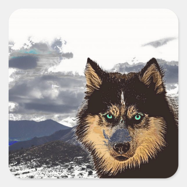Siberian Husky Sticker (Vorderseite)