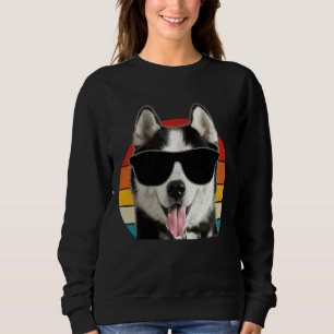 Siberian Husky Sunglasses Funny Sweatshirt