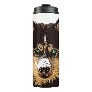 Siberian Husky Thermal Tumbler Thermosbecher