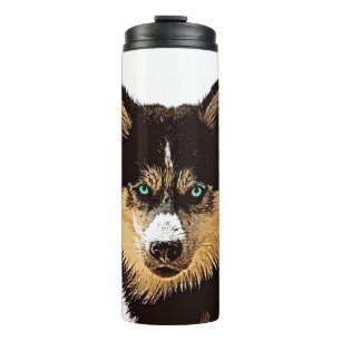 Siberian Husky Thermal Tumbler Thermosbecher