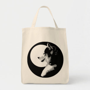 Siberian Husky Tote Bag Bio Husky Malamute Bag Tragetasche
