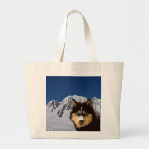 Siberian Husky Tote Bag Jumbo Stoffbeutel