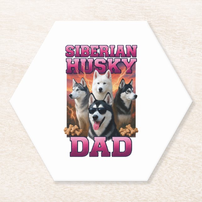 Siberian Husky Untersetzer (Vorderseite)