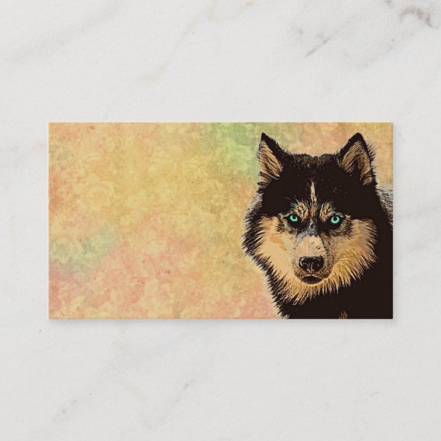 Siberian Husky Visitenkarte (Vorderseite)