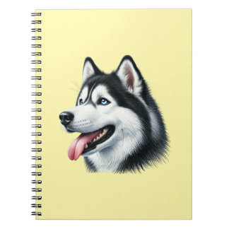 Siberian Husky Watercolor Portrait  Notizblock