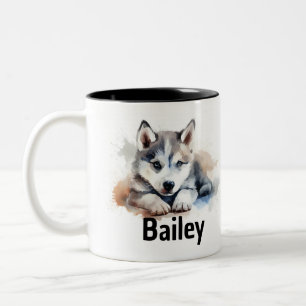 Siberian Husky Watercolor Tasse