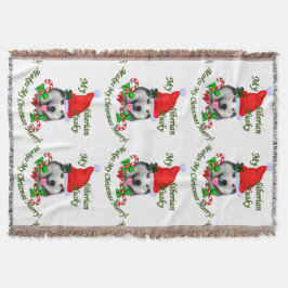 Siberian Husky Weihnachten Decke