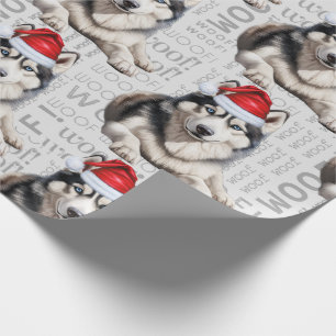 Siberian Husky Weihnachten für Hundefreunde Geschenkpapier